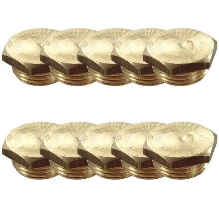 Marque Lot de 10 Bouchons Laiton Mâle 3/8" (12/17) - Arcanaute