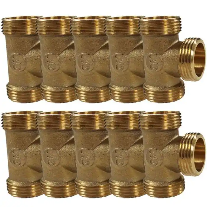 Lot de 10 Tés Laiton Mâle 3/4" (20/27) - Arcanaute Marque