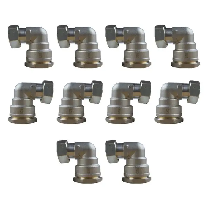 Lot de 10 Coudes laiton droit PEHD Ø25 Femelle écrou libre 3/4" (20/27) - ACS 16 Bars - Arco Nouvel Arrivage
