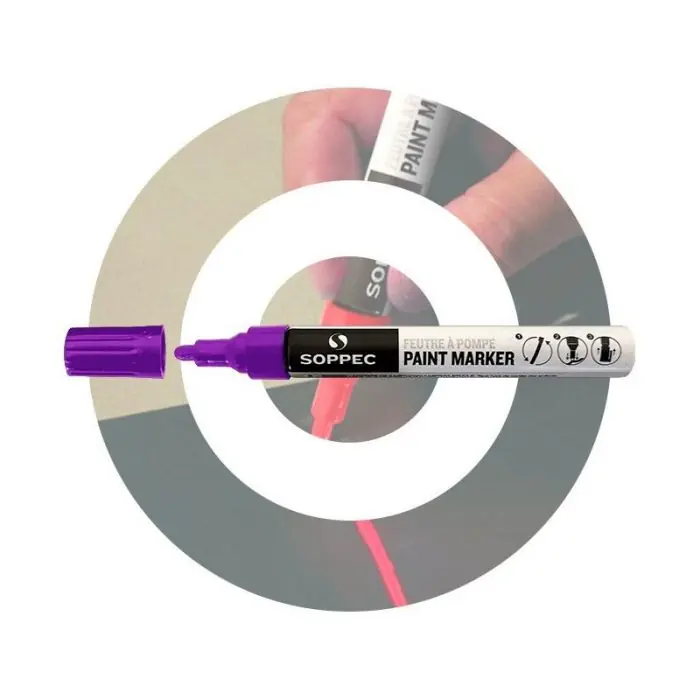 Offre Limitée Feutre de marquage à pompe Violet - Soppec