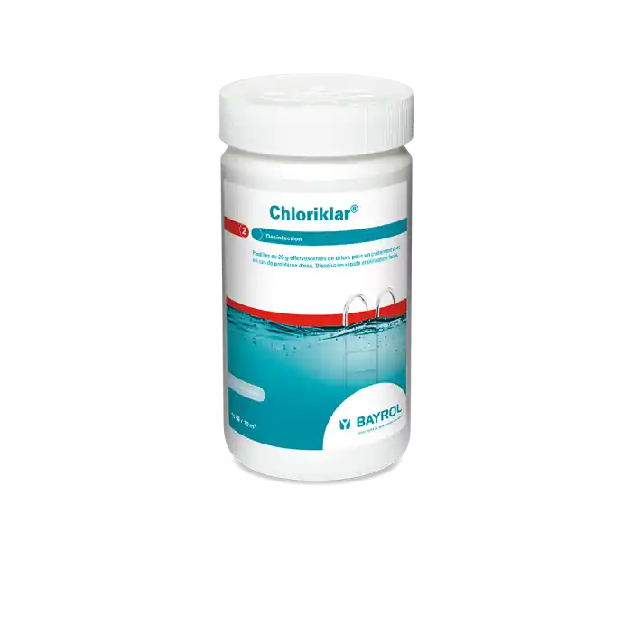 Nouvel Arrivage Boîte de 1kg de pastilles Chloriklar pour traitement chlore choc piscine - Bayrol