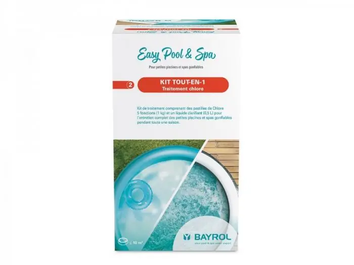 Kit tout-en-1 traitement chlore spécial piscine hors sol et spa gonflable 1.5kg - Bayrol Prix Promo