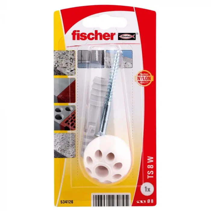 Prix Choc Kit de fixation butée de porte blanche - Fischer