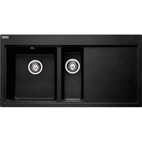 Offre Spéciale Évier de cuisine Mythos Fragranit - égouttoir à droite - 1000x515x205 mm - Onyx - Sous-meuble 60 cm - Franke