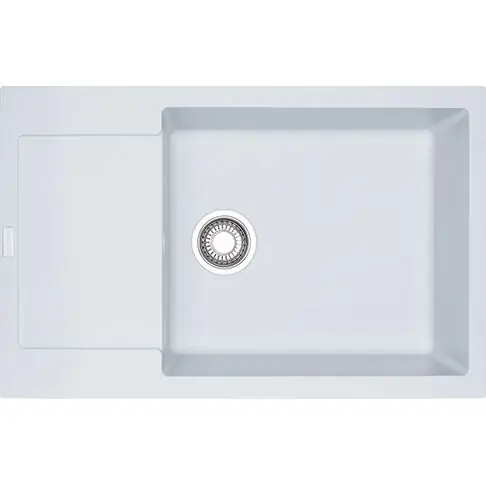 Produit De Marque Évier de cuisine Maris Fragranit+ MRG611-XLC – 780 x 500 x 200 mm – Blanc artic – Sous-meuble 60 cm – Franke