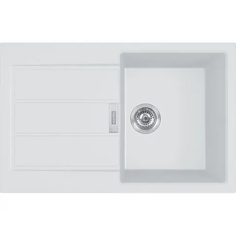 Meilleure Vente Évier de cuisine Sirius 2 Tectonite S2D611-78 - Sous-meuble 50 cm - 780 x 500 x 200 mm - Blanc - Franke