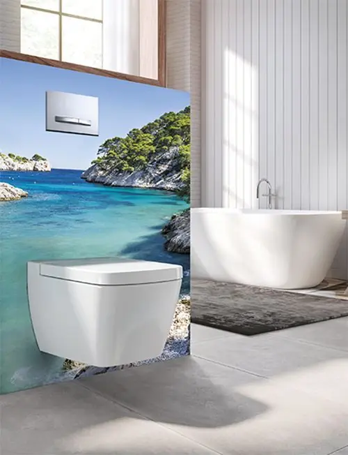 Quantité Limitée Panneau mural Decofast - Autour du Monde - pour habillage Bâti-support - 1500 x 1200 x 3 mm - Calanque - Lazer