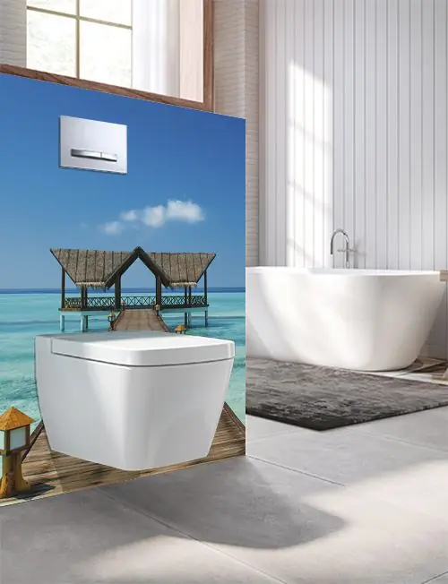 Panneau mural Decofast - Autour du Monde - pour habillage Bâti-support - 1500 x 1200 x 3 mm - Paradis - Lazer Offre Limitée