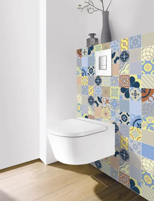 Certifié Panneau mural Decofast – Vintage – pour habillage Bâti-support – 1500 x 1200 x 3 mm – Patchwork color – Lazer