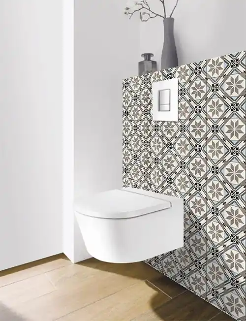 Panneau mural Decofast - Vintage - pour habillage Bâti-support - 1500 x 1200 x 3 mm - Polygon bleu - Lazer Expédié Aujourd'hui