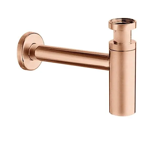 Prix Promo Siphon lavabo laiton design or rose brossé – Hauteur réglable – G1&Prime;1/4 (33/42) – Cristina Ondyna