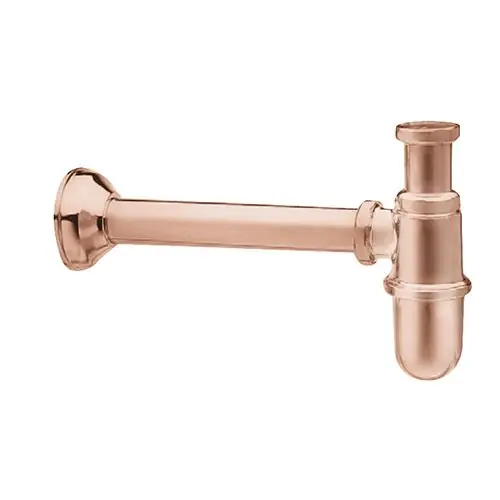 Meilleur Choix Siphon lavabo laiton rétro bouteille Or rose brossé – G 1&Prime;1/4 (33/42) – Cristina Ondyna