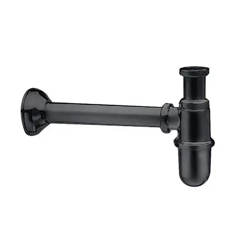 Nouveauté Siphon lavabo laiton rétro bouteille – Chromé noir brossé – G 1&Prime;1/4 (33/42) – Cristina Ondyna