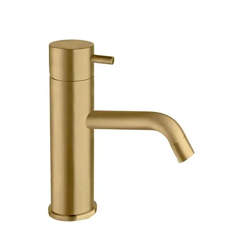 Meilleur Prix Robinet mitigeur lavabo TRIVERDE or brossé avec bonde up&down – Cristina Ondyna