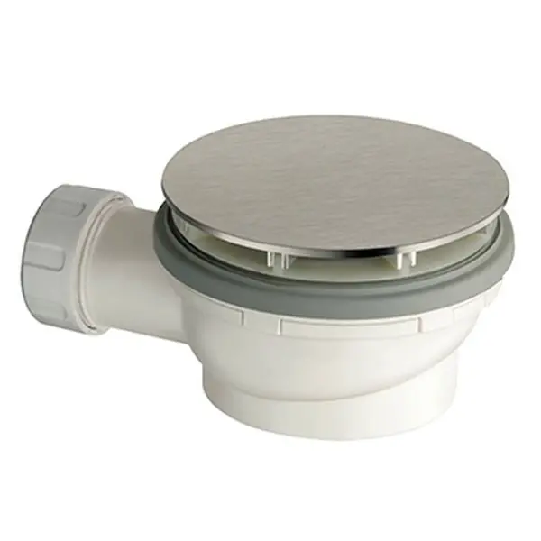 Bonde de douche avec capot extra plat - Hauteur 64 mm - Inox - Cristina Ondyna Marque