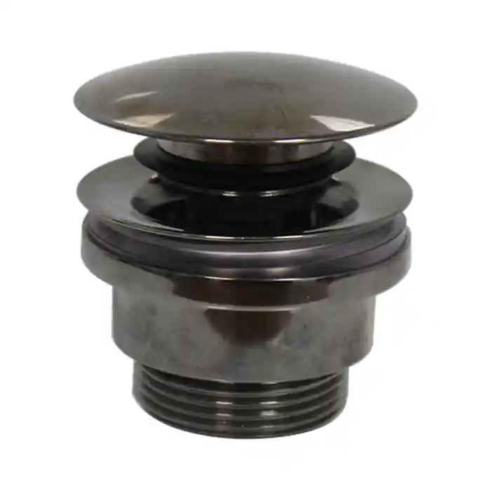 Satisfait Ou Remboursé Bonde lavabo UP&DOWN – Bouchon Ø64 – G1&Prime;1/4 (33/42) – Chromé Noir – Cristina Ondyna
