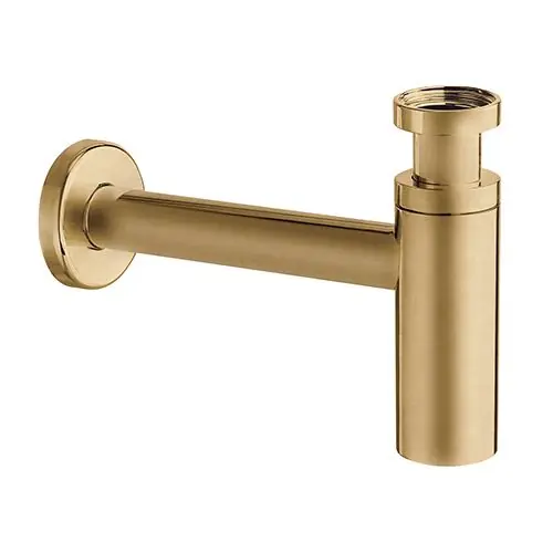 Siphon lavabo laiton design Or brossé – Hauteur réglable – G1&Prime;1/4 (33/42) – Cristina Ondyna Satisfait Ou Remboursé