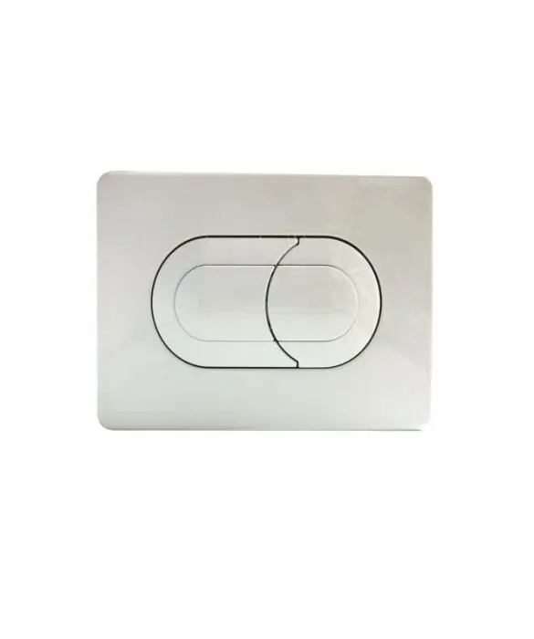 Plaque de commande 3/6L SALINA pneumatique double débit - blanche Top Vente