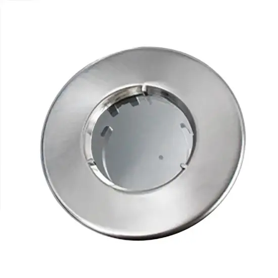 Collerette fixe aluminium brossé IP65 - diamètre 90 - BLM Certifié