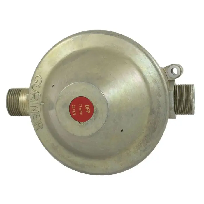 Réduction Détendeur fixe propane basse pression 20kg/h - 37 mbar - entrée mâle G3/4 - sortie mâle G3/4 - Gurtner
