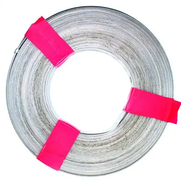 Acheter Direct Bobine de 25 m de bande acier galvanisé non perforée largeur 25 mm - Ram