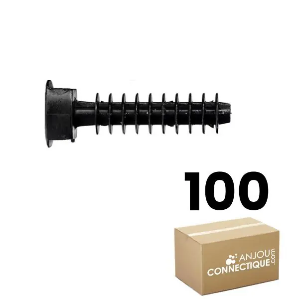 Boîte de 100 embases à visser pour collier d‘installation - Ø6 mm de perçage - Ram Acheter Direct