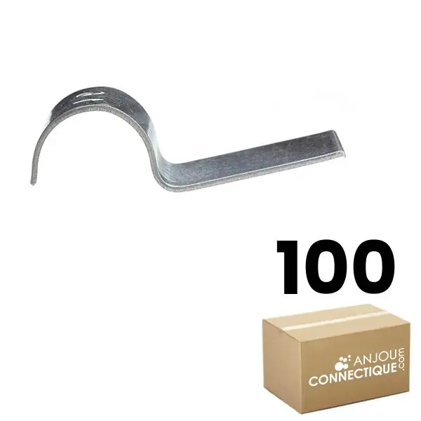 Boîte de 100 attaches métalliques à clouer pour tube, câbles ou bande perforée Ø20 - Ram Nouveauté