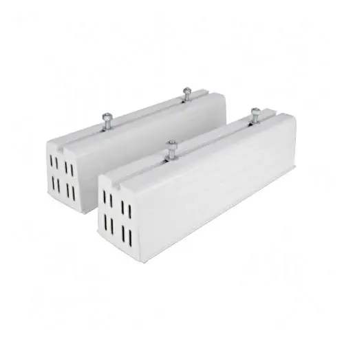 Lot de 2 supports de climatisation sol PVC - L 400 x l 80 x H 95 mm - Charge 400 kg - Ram Nouvel Arrivage