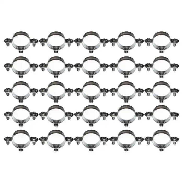 Boîte en plastique de 25 colliers simple métallique pour tube Ø52 - Ram Soldes