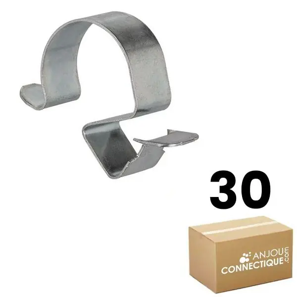 Bon Marché Boîte plastique de 30 clips pour câble et gaine Ø22-32 mm - Épaisseur tôle 7-12 mm - Ram