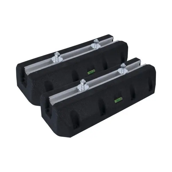 Offre Du Jour Lot de 2 supports de climatisation sol caoutchouc - L 450 x l 160x H 90 mm - Charge max 400 kg - Ram
