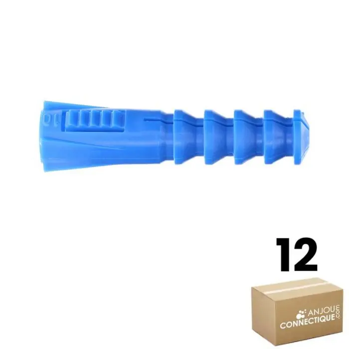 Expédié Aujourd'hui Sachet de 12 chevilles R10 bleues multimatériaux sans collerette - Ø10 mm - Longueur 48 mm - RAM