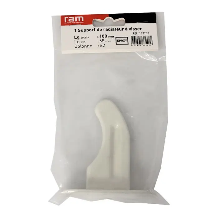 Support à visser pour radiateur en fonte type traditionnel – Longueur axe 65 mm – Longueur totale 100 mm – Ram Meilleur Choix