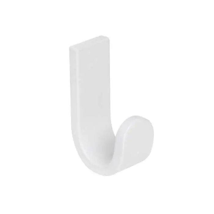 Promotion Patère MATERIA en aluminium brillant éloxé Blanc – 3 x 4,6 x h8 cm – avec adhésif 3M – Koh-I-Noor