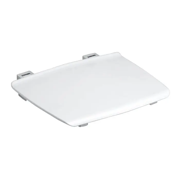 Siège de douche rabattable Sedile 2 en aluminium brillant avec siège ABS - L325 x l325 x h60 mm - blanc brillant - Koh-I-Noor Populaire
