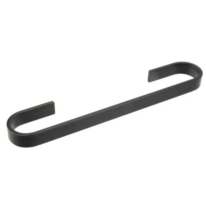 Porte-serviette MATERIA en aluminium brillant éloxé noir - L45 x l7,6 x h3 cm - avec adhésif 3M - Koh-I-Noor Soldes