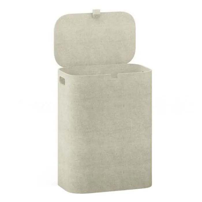 Panier à linge Bellagio en polyester imitation lin avec sac L50,5 x l32 x h62,5 cm – couleur écru – Koh-I-Noor Top Vente