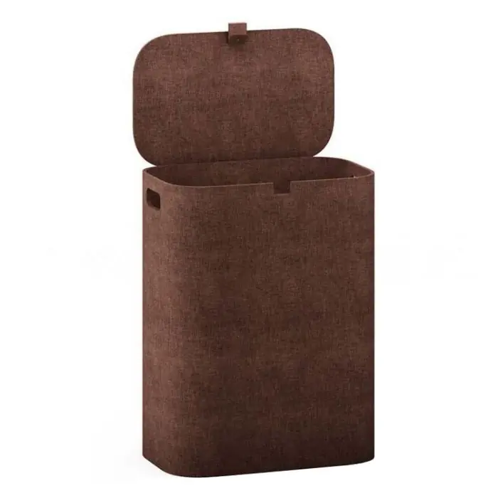 Achat Immédiat Panier à linge Bellagio en polyester imitation lin avec sac L50,5 x l32 x h62,5 cm – Marron – Koh-I-Noor