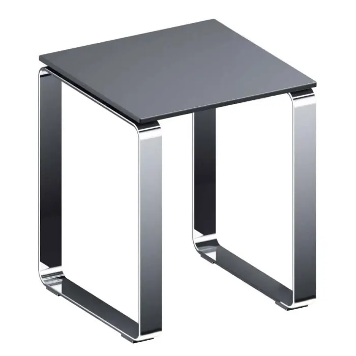 Commande En Gros Tabouret de douche Sgabello en aluminium brillant avec siège ABS – L355x l355x h430 mm – anthracite – Ko-I-Noor