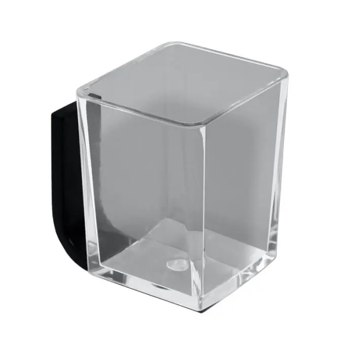 Prix Promo Verre polycarbonate MATERIA en aluminium brillant éloxé noir – L10 x l8 x h11 cm – avec adhésif 3M – Koh-I-Noor