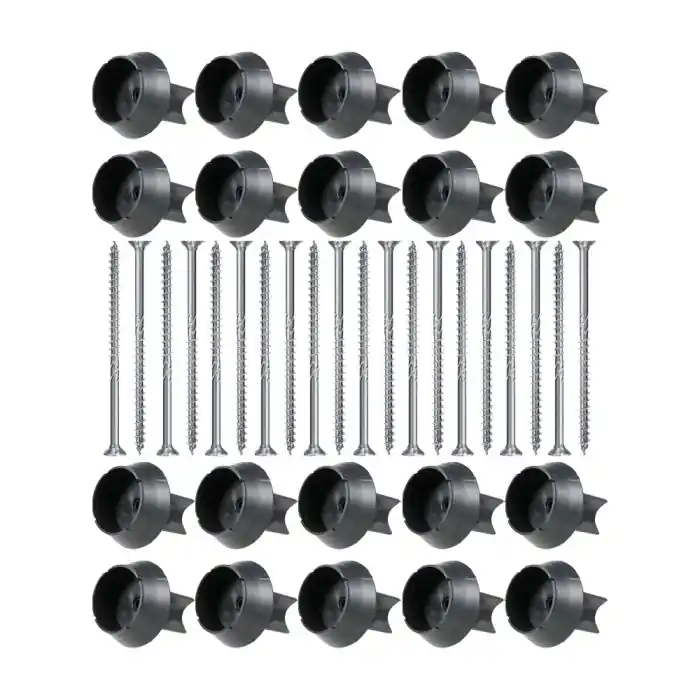 Jusqu&rsquo;à Épuisement Des Stocks Lot de 20 supports de rail 17mm SIXBOX + 20 vis bois Ø5,0×60 tête fraisée TX – Sixbox