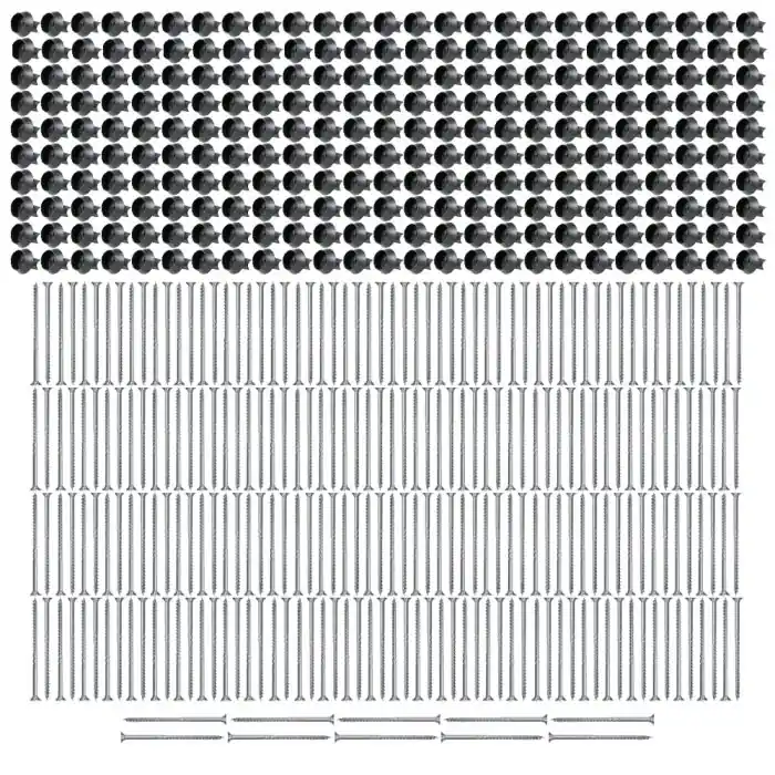Petit Prix Lot de 250 supports de rail 17mm SIXBOX + 250 vis bois Ø5,0×60 tête fraisée TX – Sixbox
