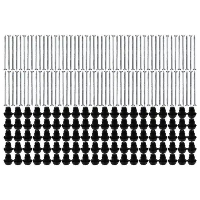 Bon Marché Lot de 100 supports de rail réglable 15/32 mm SIXBOX + 100 vis bois Ø5,0×60 mm tête fraisée TX – Sixbox