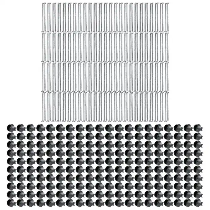 Lot de 200 supports de rail OB 30mm SIXBOX + 200 vis bois Ø5,0×70 tête fraisée TX – Sixbox Prix Cassé