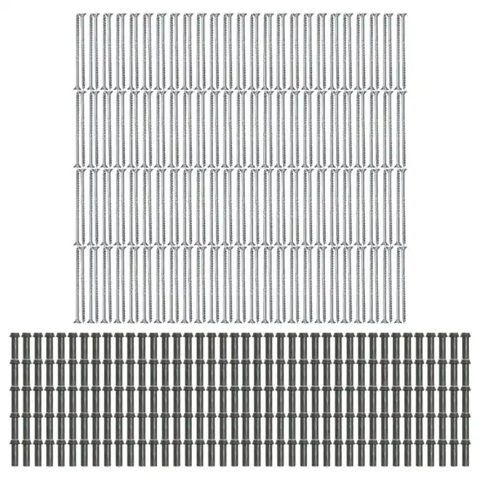 Livraison Express Lot de 200 supports de rail OB 83mm SIXBOX + 200 vis bois Ø5,0x110 tête fraisée TX - Sixbox