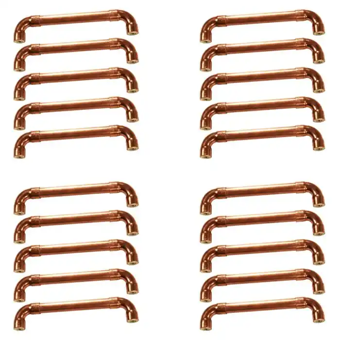 Lot de 20 Poignées en matière Cuivre - Entraxe 160 mm - Ø12 - Arcanaute Meilleure Vente