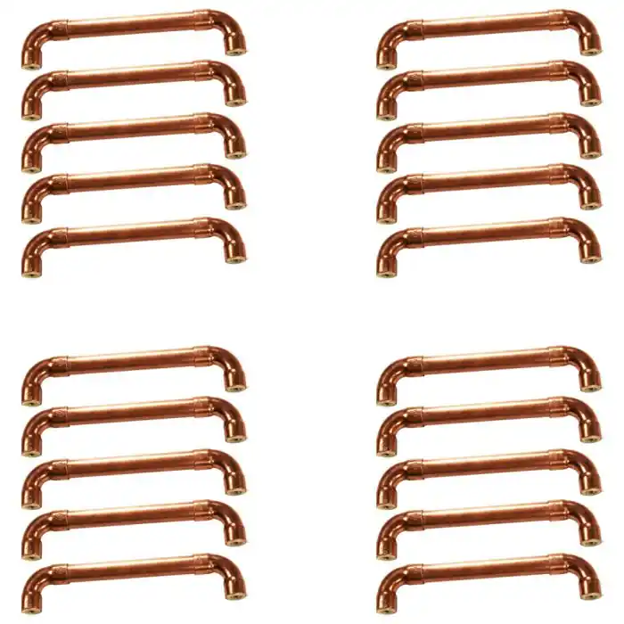Lot de 20 Poignées en matière Cuivre - Entraxe 128 mm - Ø12 - Arcanaute Marque