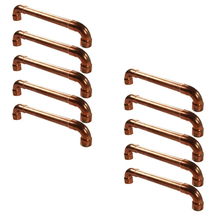 Prix Promo Lot de 10 Poignées simple en Cuivre - Entraxe 330 mm - Ø14 - Arcanaute