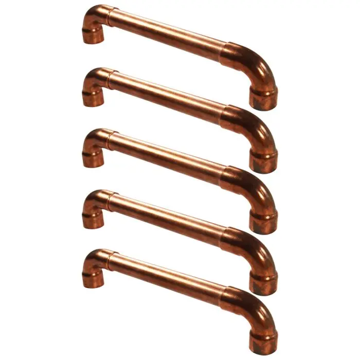 Populaire Lot de 5 Poignées simple en Cuivre - Entraxe 330 mm - Ø14 - Arcanaute
