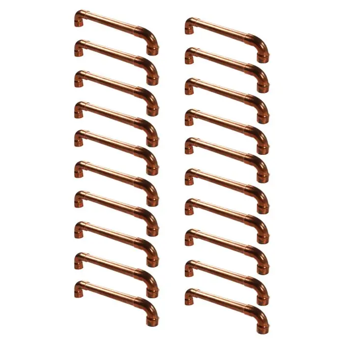 Meilleur Prix Lot de 20 Poignées simple en Cuivre - Entraxe 492 mm - Ø14 - Arcanaute